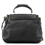 Chloe Black Leather Elsie 2-Way Top Handle Bag