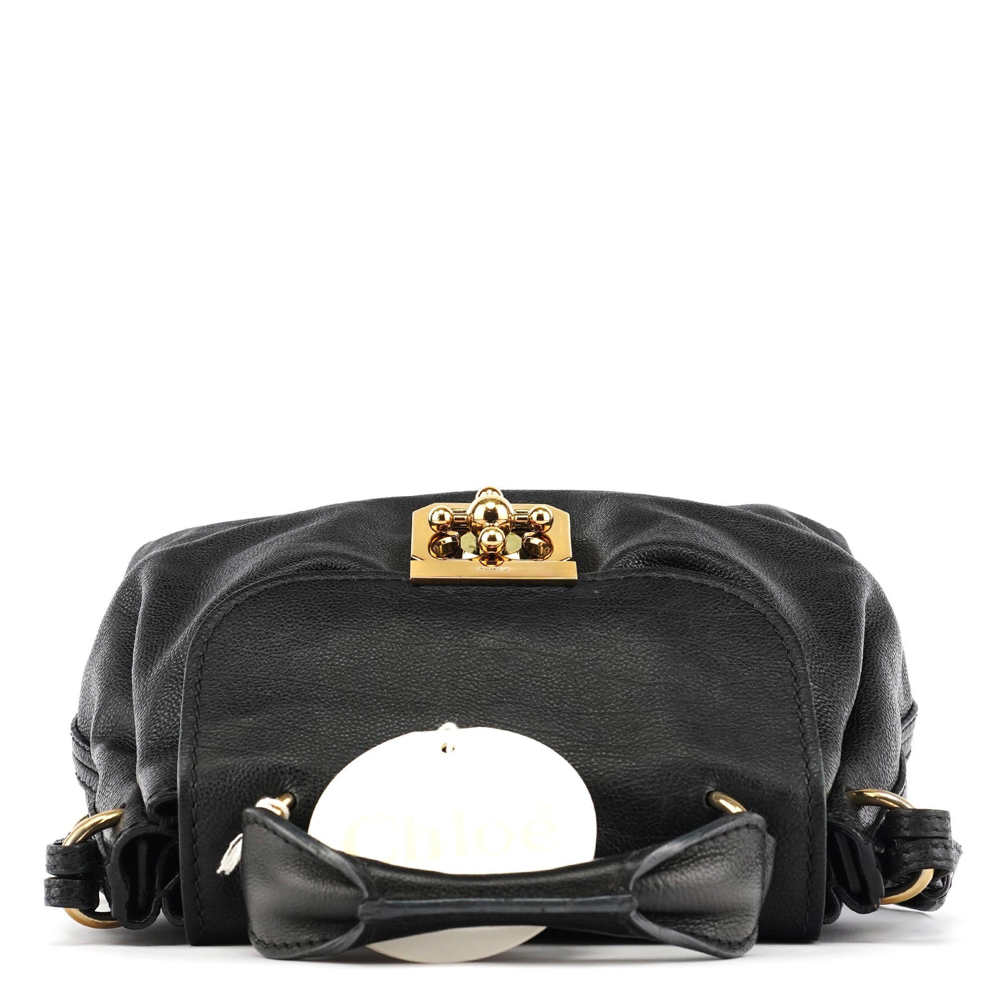 Chloe Black Leather Elsie 2-Way Top Handle Bag