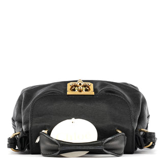 Chloe Black Leather Elsie 2-Way Top Handle Bag