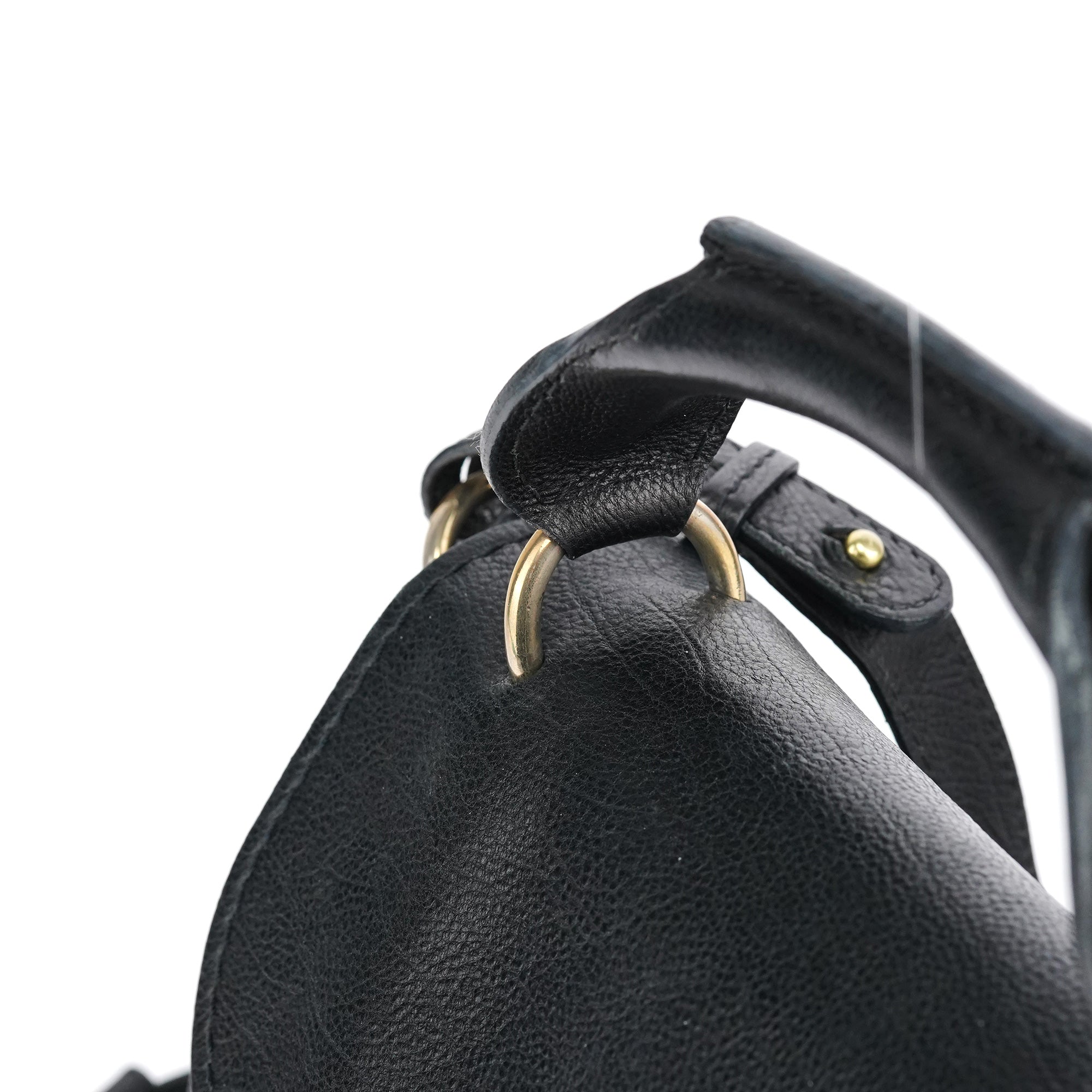 Chloe Black Leather Elsie 2-Way Top Handle Bag