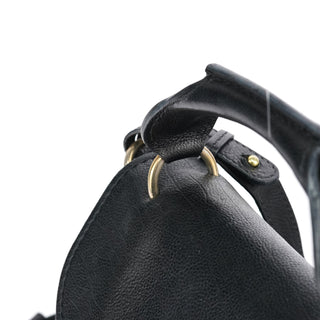 Chloe Black Leather Elsie 2-Way Top Handle Bag