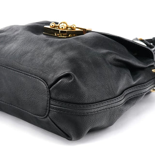 Chloe Black Leather Elsie 2-Way Top Handle Bag