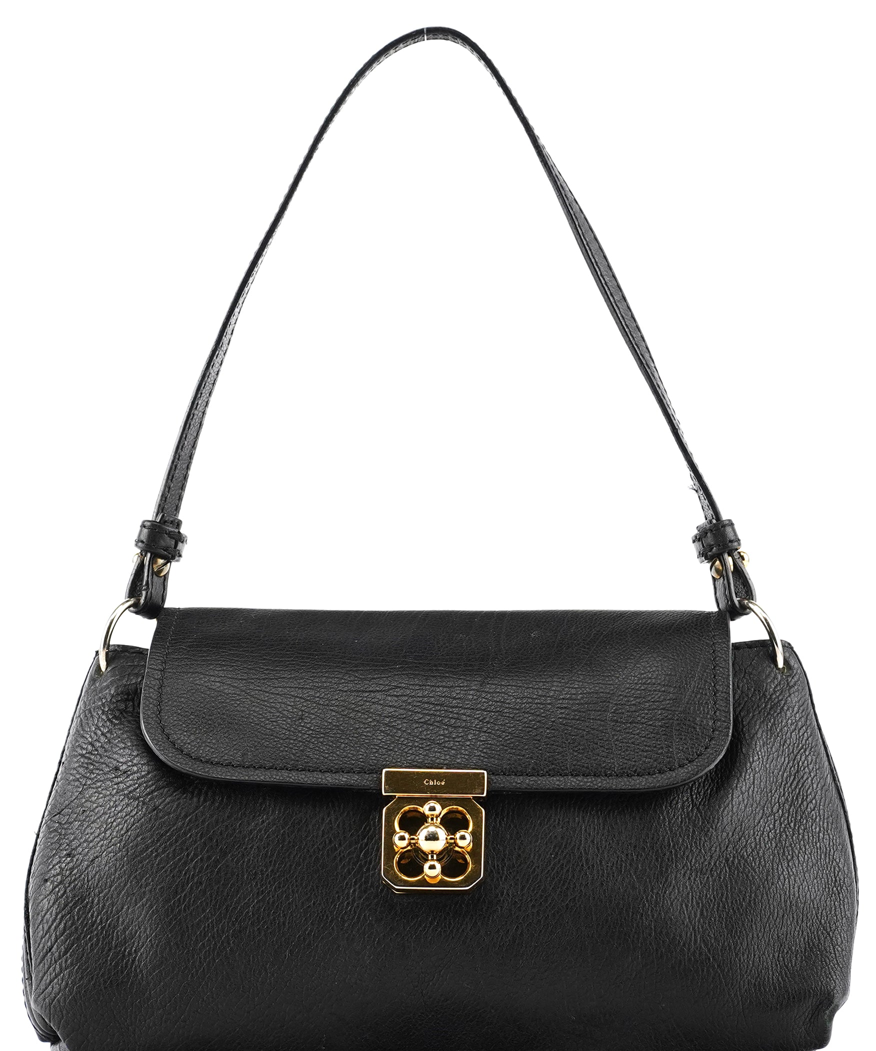 Chloe Black Leather Elsie Mini Shoulder Bag