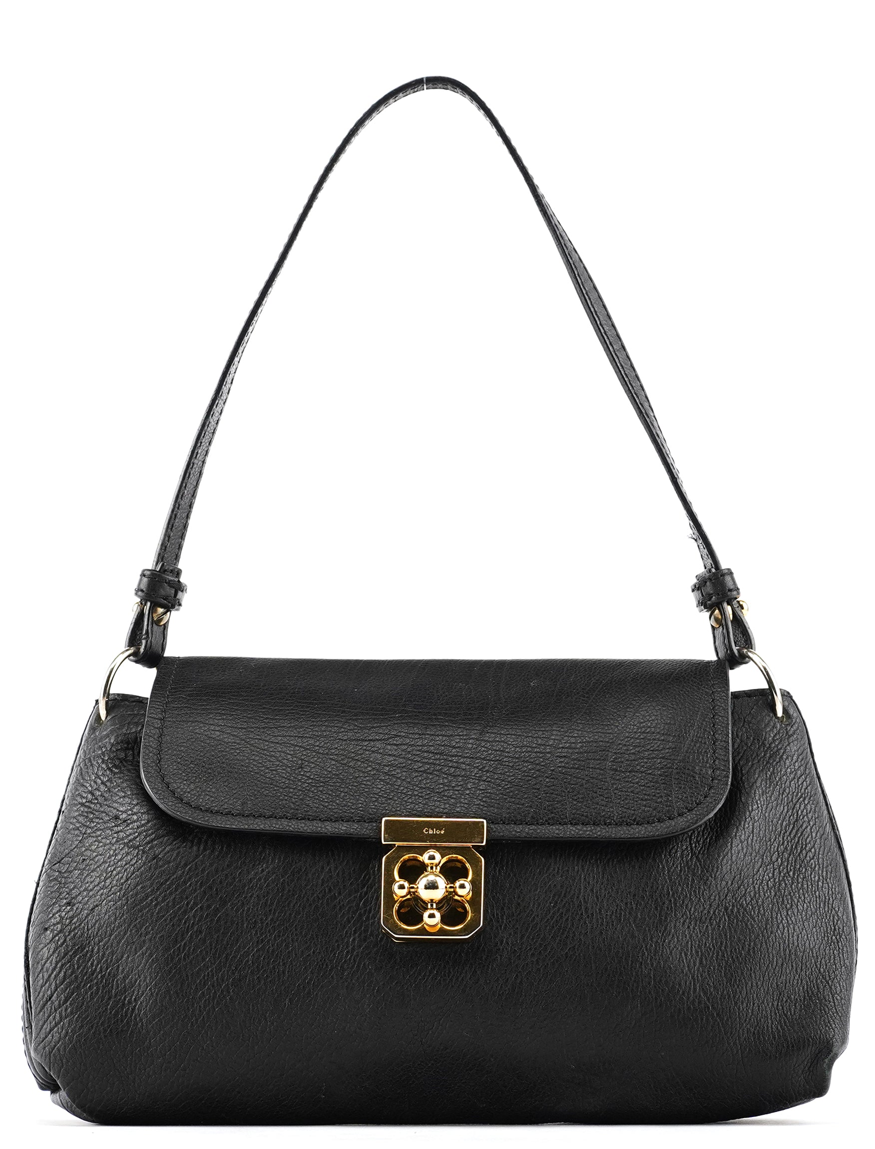 Chloe Black Leather Elsie Mini Shoulder Bag