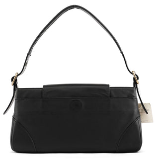 Chloé Black Leather Flap Shoulder Bag