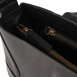 Chloé Black Leather Flap Shoulder Bag