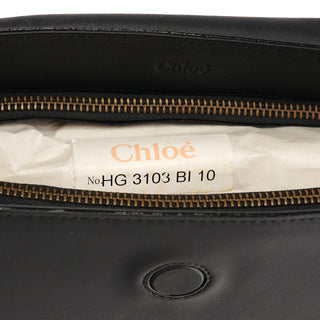 Chloé Black Leather Flap Shoulder Bag