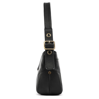 Chloé Black Leather Flap Shoulder Bag