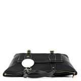 Chloé Black Leather Front Pocket Tote Bag