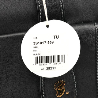 Chloé Black Leather Front Pocket Tote Bag