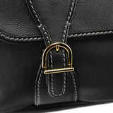 Chloé Black Leather Front Pocket Tote Bag