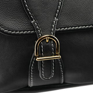 Chloé Black Leather Front Pocket Tote Bag