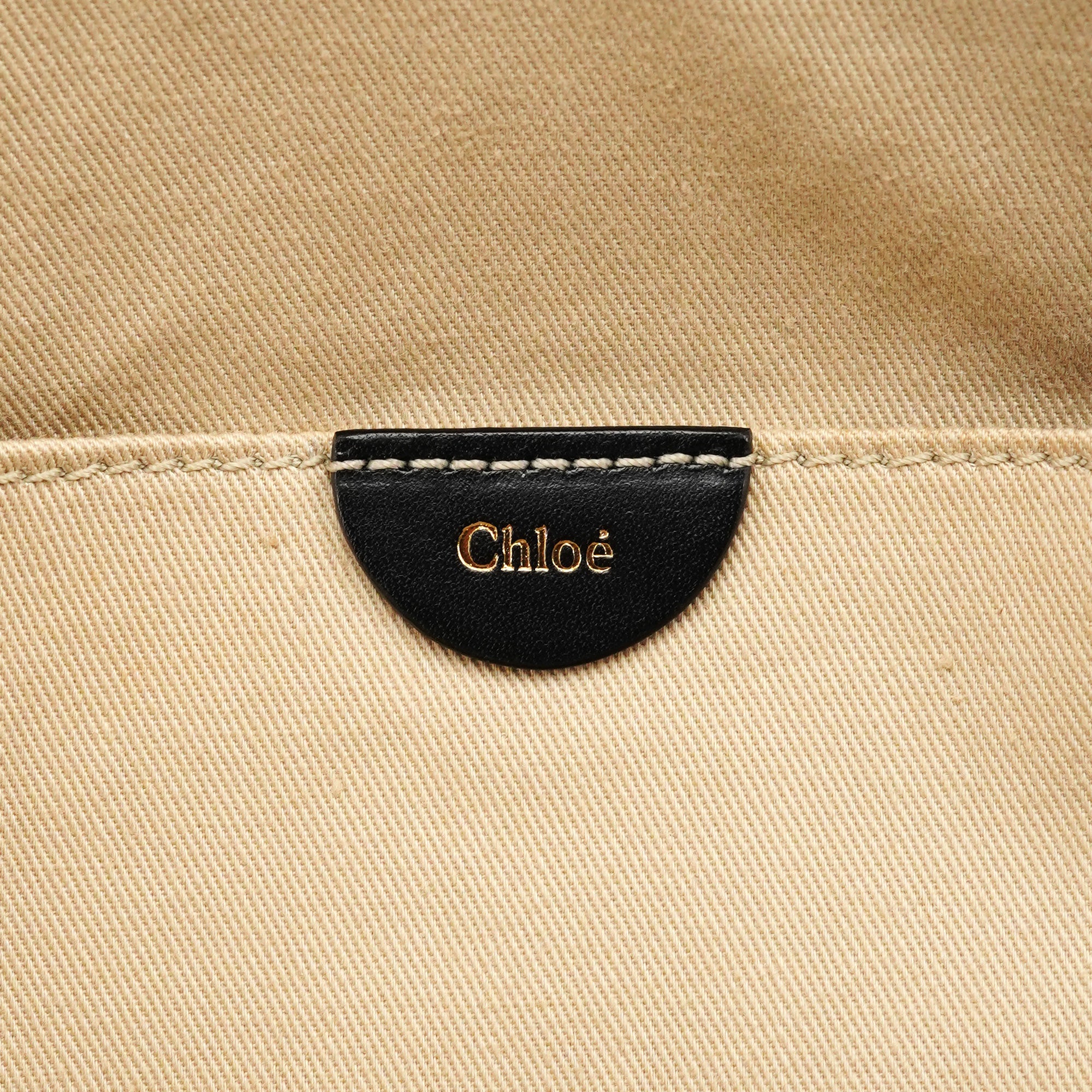 Chloé Black Leather Front Pocket Tote Bag