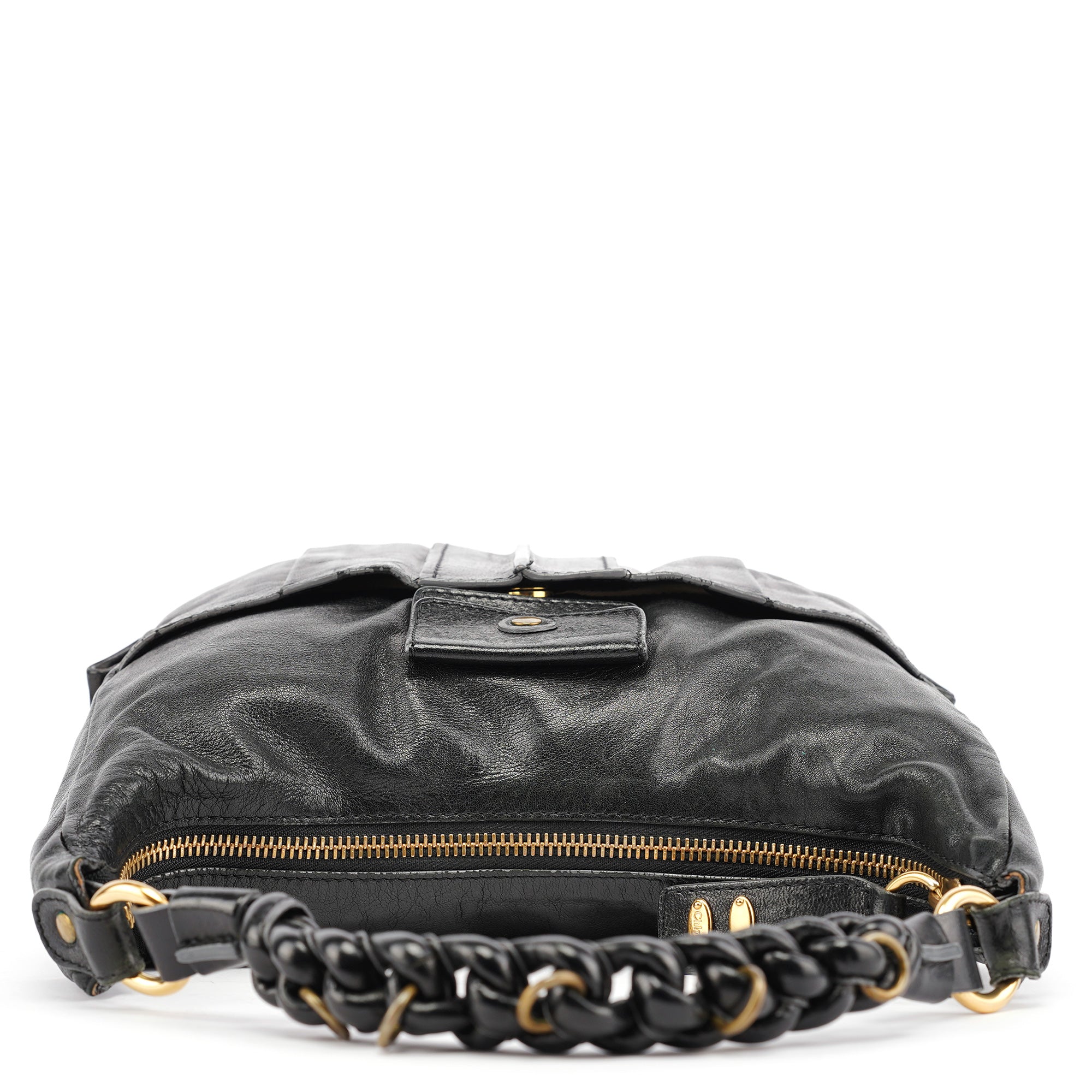 Chloé Heloise 2-Way Tasche aus schwarzem Leder