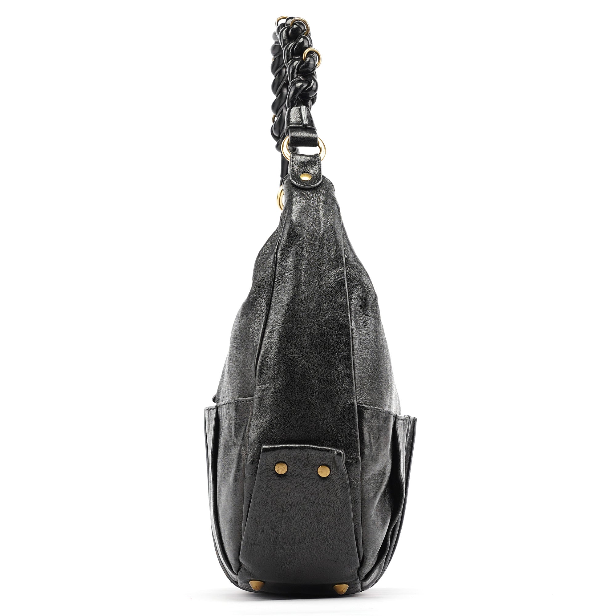 Chloé Heloise 2-Way Tasche aus schwarzem Leder