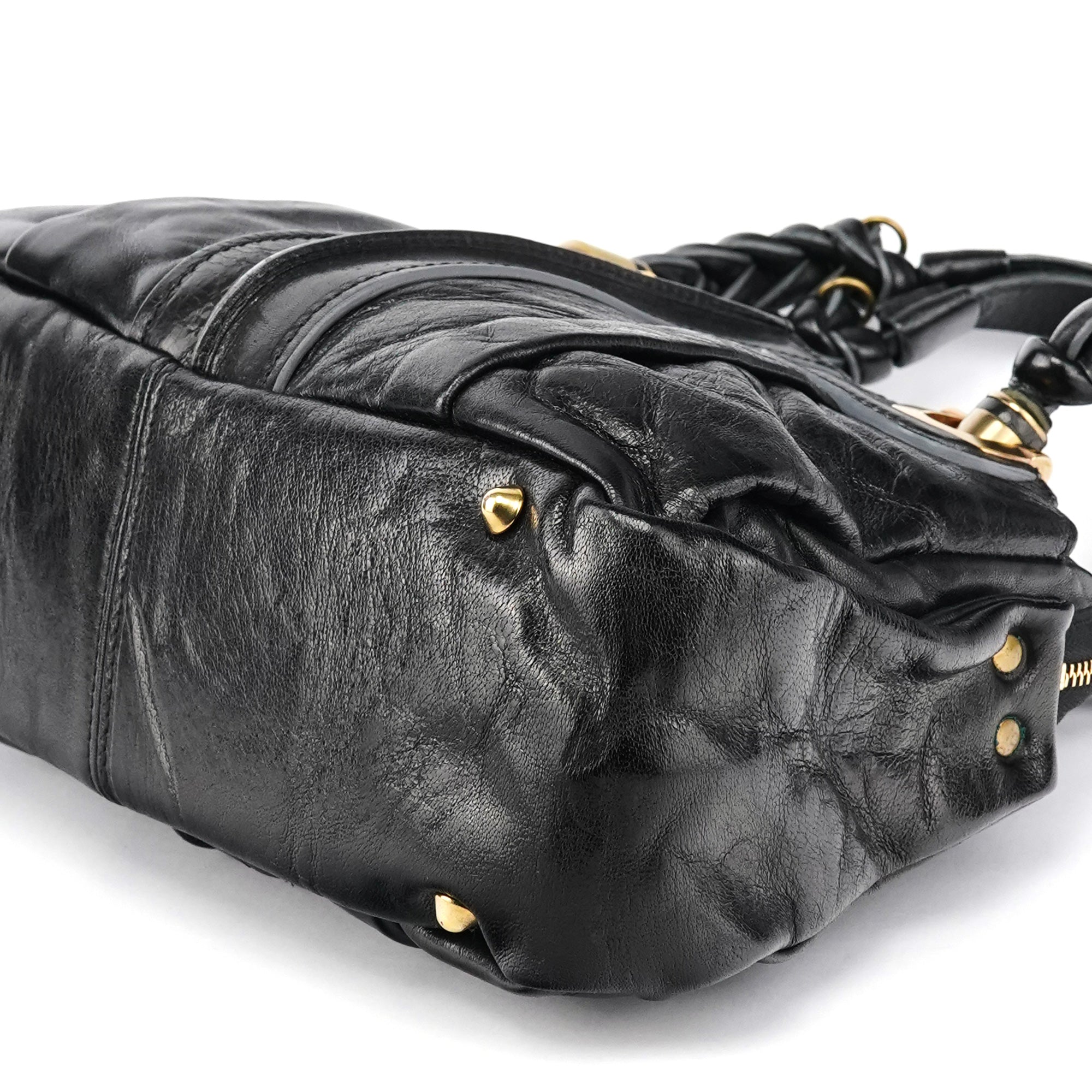 Chloe Black Leather Héloise Tote Bag