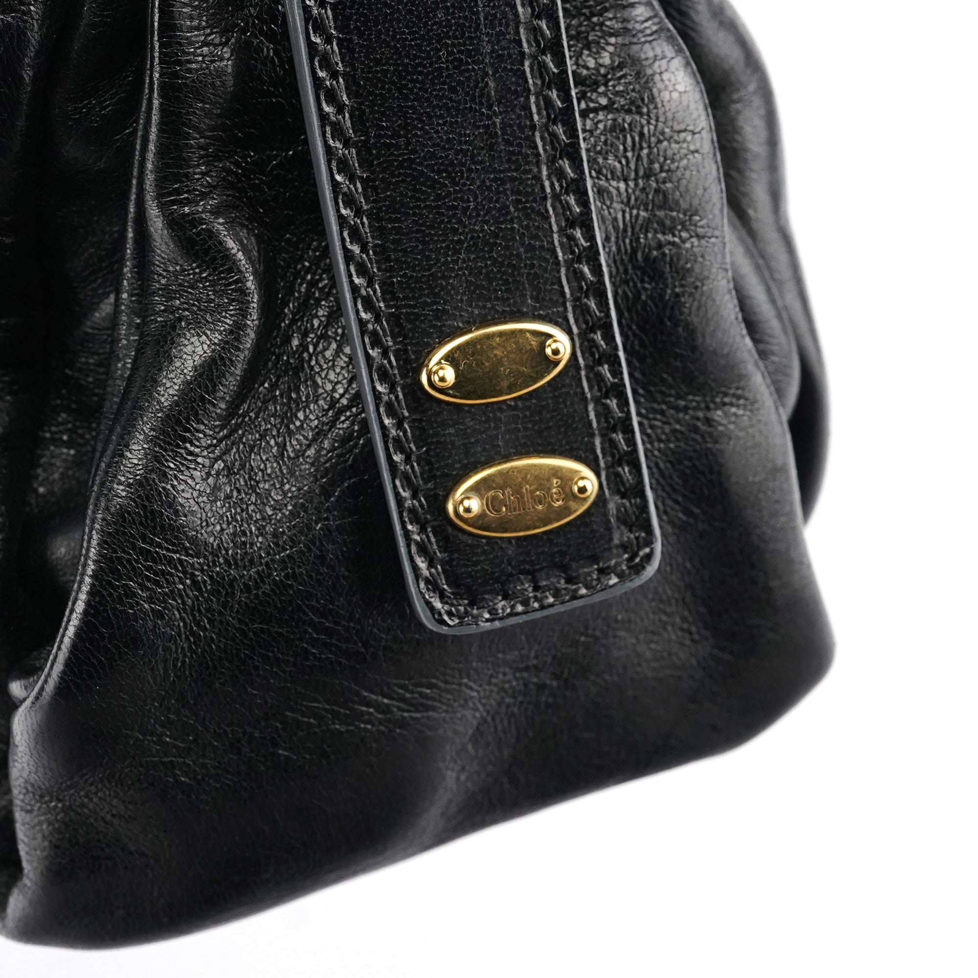 Chloe Black Leather Héloise Tote Bag