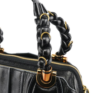 Chloe Black Leather Héloise Tote Bag