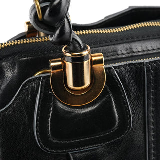 Chloe Black Leather Héloise Tote Bag