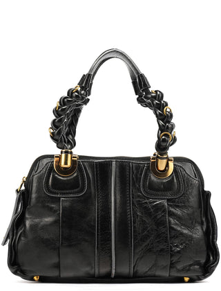 Chloe Black Leather Héloise Tote Bag