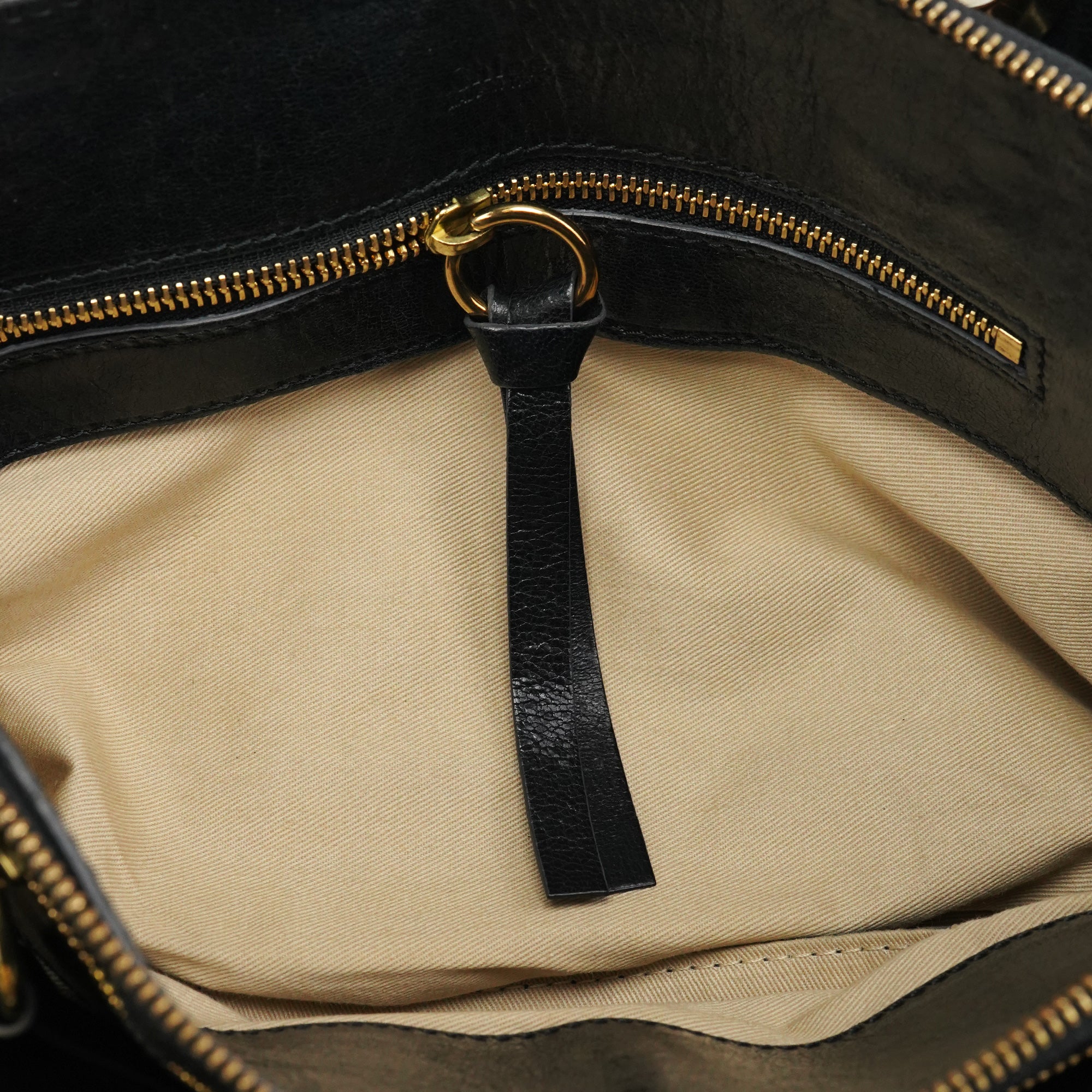 Chloe Black Leather Heloise Tote Bag