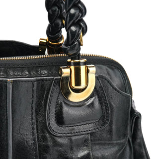 Chloe Black Leather Heloise Tote Bag