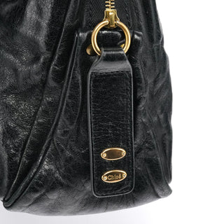 Chloe Black Leather Heloise Tote Bag