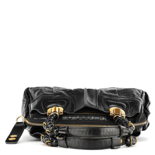 Chloe Black Leather Heloise Tote Bag