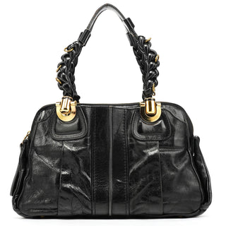 Chloe Black Leather Heloise Tote Bag