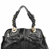 Chloe Black Leather Heloise Tote Bag