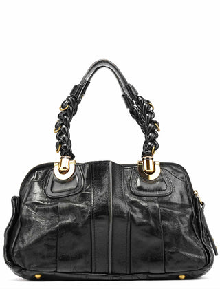 Chloe Black Leather Heloise Tote Bag