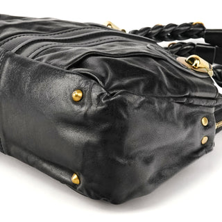 Chloé Black Leather Heloise Tote Bag