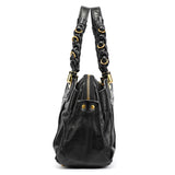 Chloé Black Leather Heloise Tote Bag