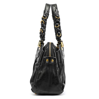 Chloé Black Leather Heloise Tote Bag