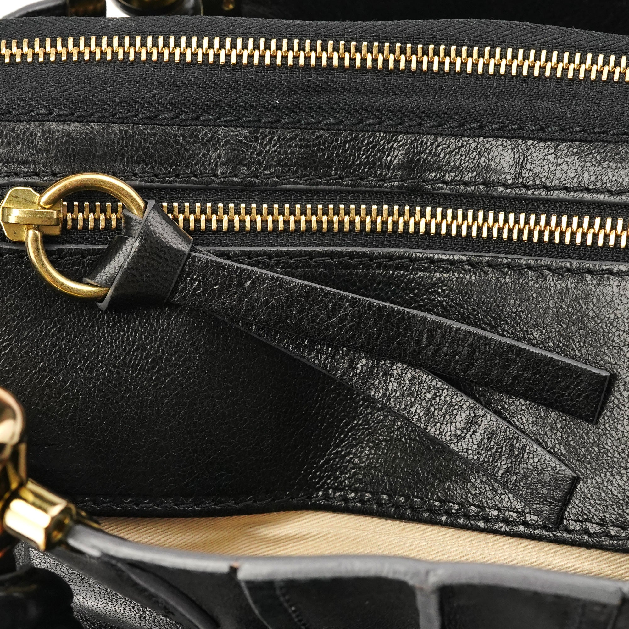 Chloé Black Leather Heloise Tote Bag