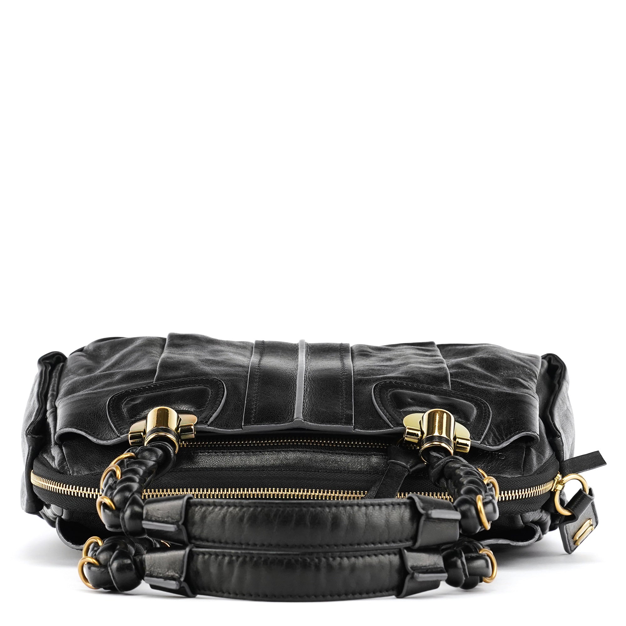 Chloé Black Leather Heloise Tote Bag