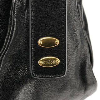 Chloé Black Leather Heloise Tote Bag
