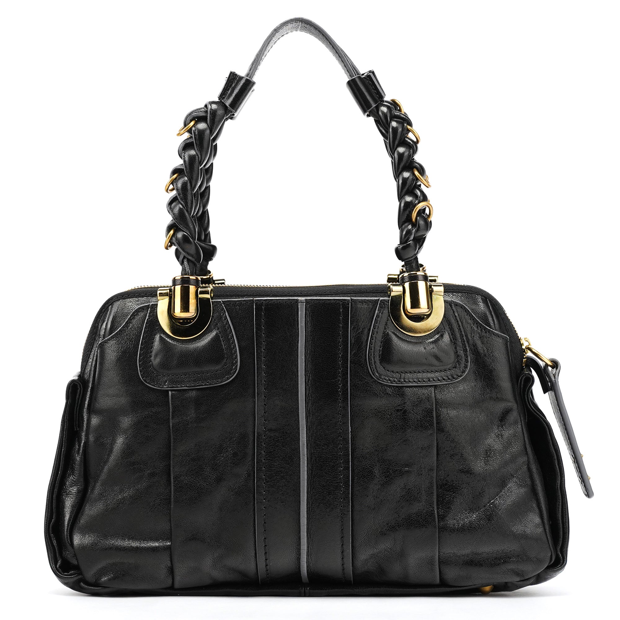 Chloé Black Leather Heloise Tote Bag