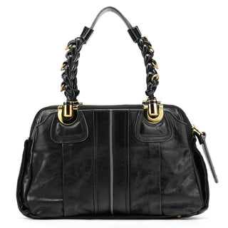 Chloé Black Leather Heloise Tote Bag