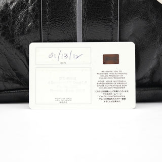 Chloe Black Leather Knotted Tote Bag