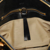 Chloe Black Leather Knotted Tote Bag