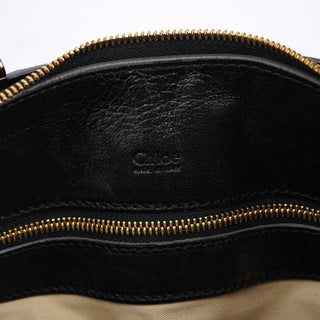 Chloe Black Leather Knotted Tote Bag