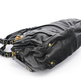 Chloe Black Leather Knotted Tote Bag