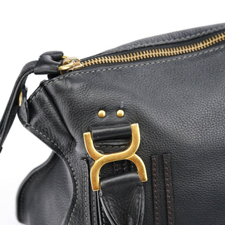 Chloe Black Leather Marcie 2-Way Bag