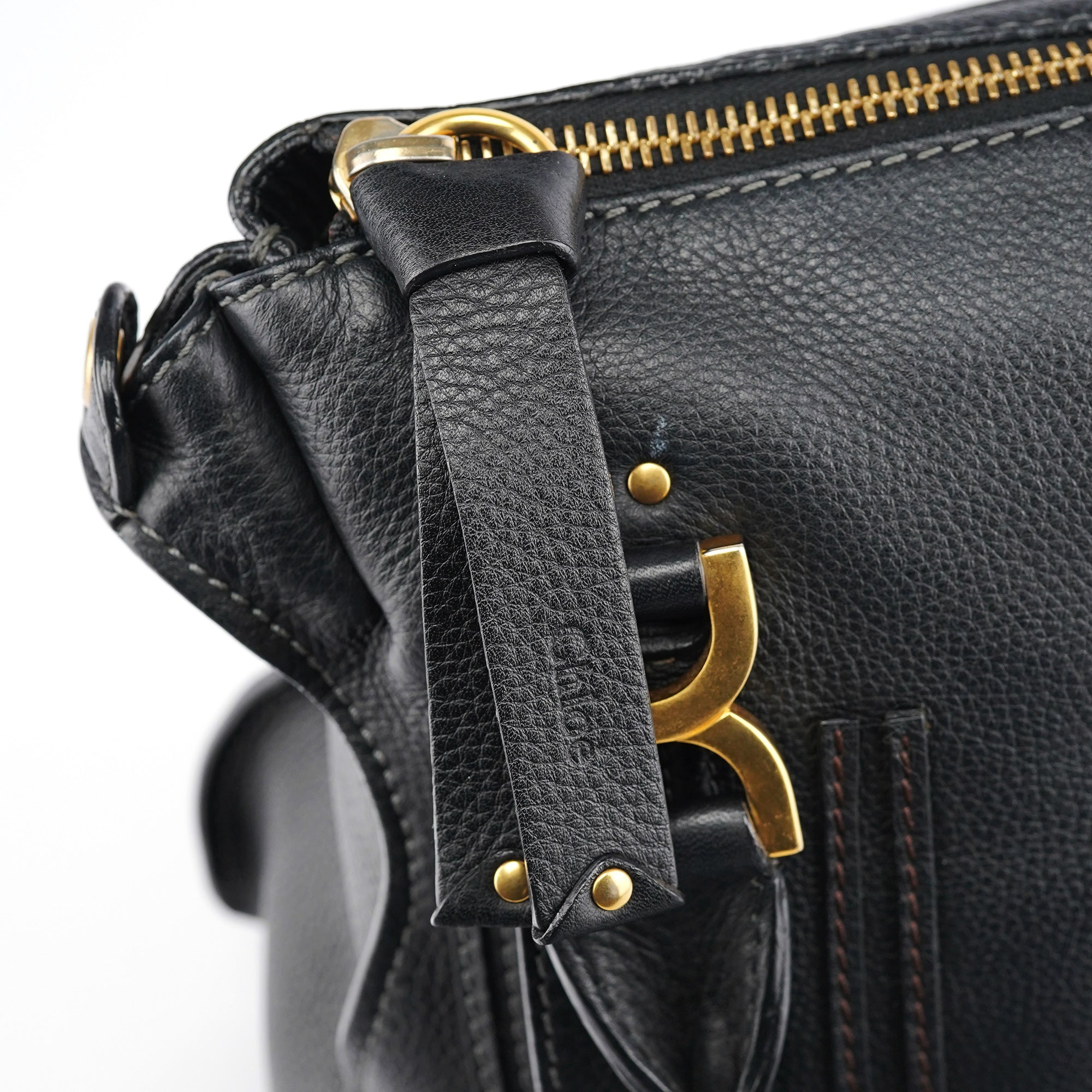Chloe Black Leather Marcie 2-Way Bag