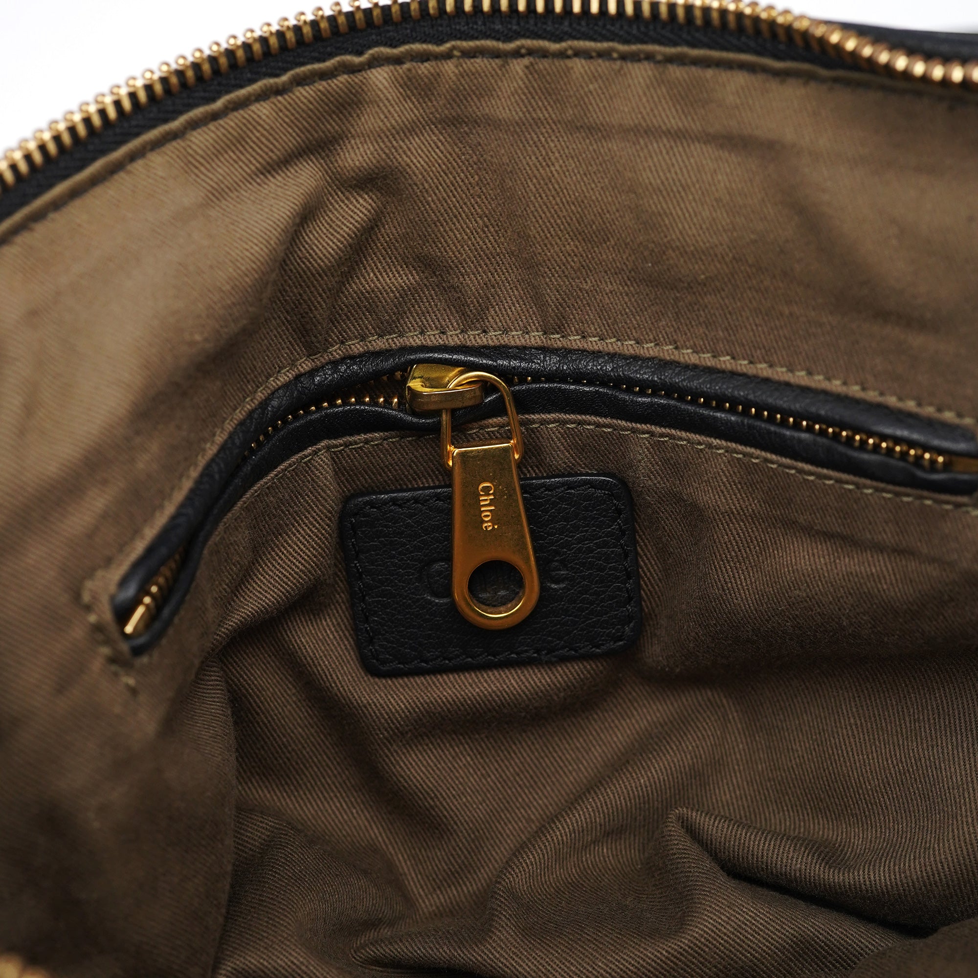 Chloé Sac deux portés Marcie en cuir noir