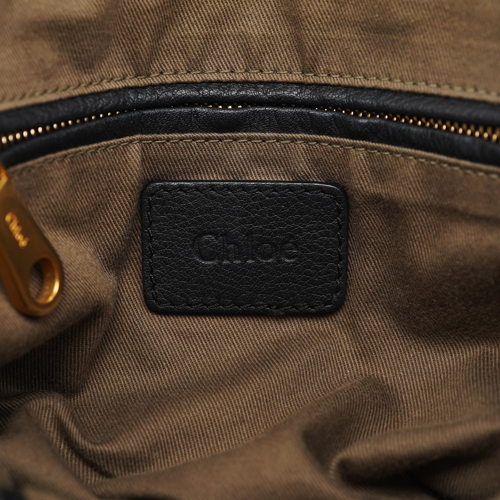 Chloé Sac deux portés Marcie en cuir noir