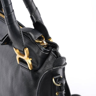 Chloe Black Leather Marcie 2-Way Bag