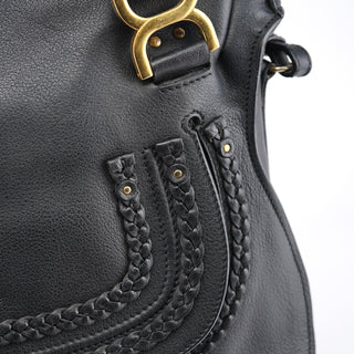 Chloe Black Leather Marcie 2-Way Bag