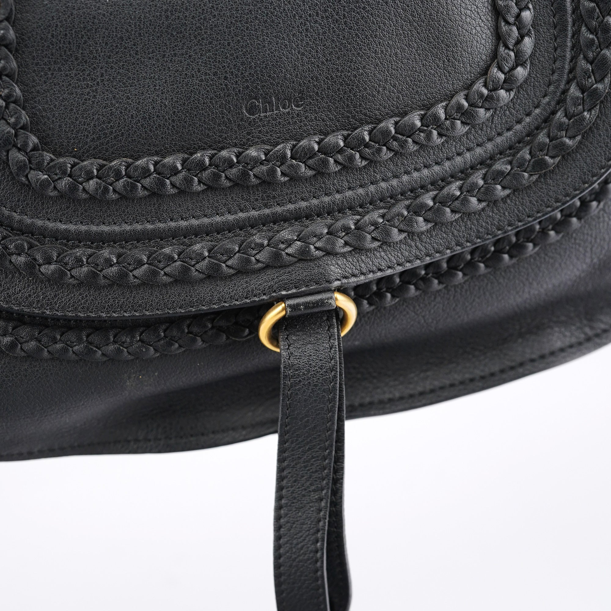 Chloé Sac deux portés Marcie en cuir noir